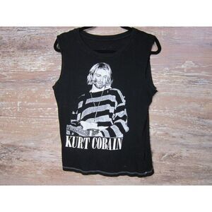 Kurt Cobain Sleeveless Shirt Tank Sz Med -The End Of Music- Nirvana